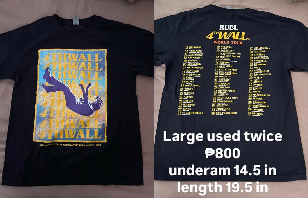 Official oneruel ruel van dijk merch (Category: Tshirts & Polo Shirts ) located in Manila. Submitted by prebyry (Listing ID 1353230729, Image 1). Description: official Ruel merch from 4th Wall. Open for instalment :) loc: manila rfs: nasa cabinet lang Black shirt ₱800 Blue shirt ₱1,000 poster ₱300.