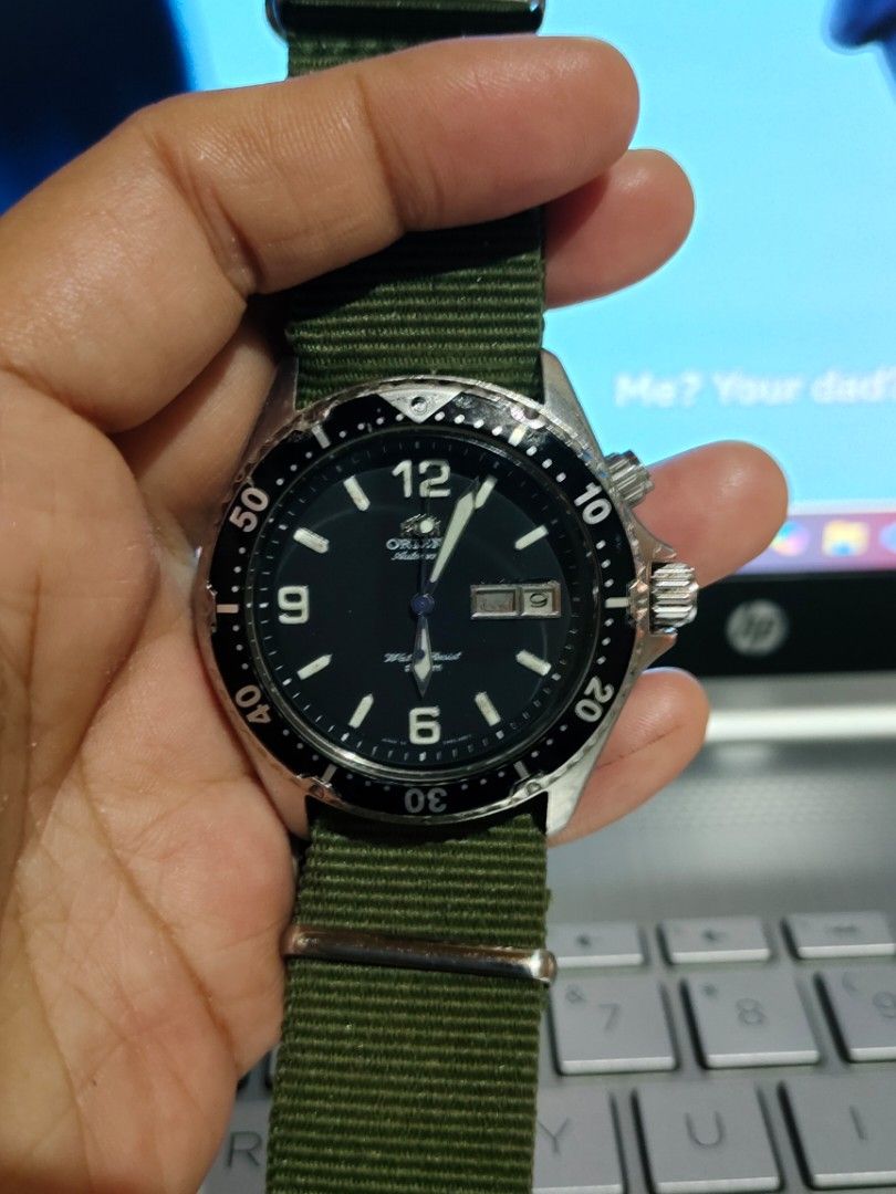 Orient Mako (Category: Men's Watches) located in Cebu City. Submitted by alveygidjet (Listing ID 1353357914, Image 2). Description: Orient Mako automatic watch s.steel case Payment: BPI, Banko, Unionbank, GoTyme, Gcash, Maya wysiwyg no return/exchange all sales are final.