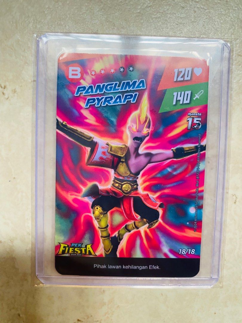 Rare Panglima Pyrapi Fiesta Card | BoBoiBoy Collectible |, Hobbies ...