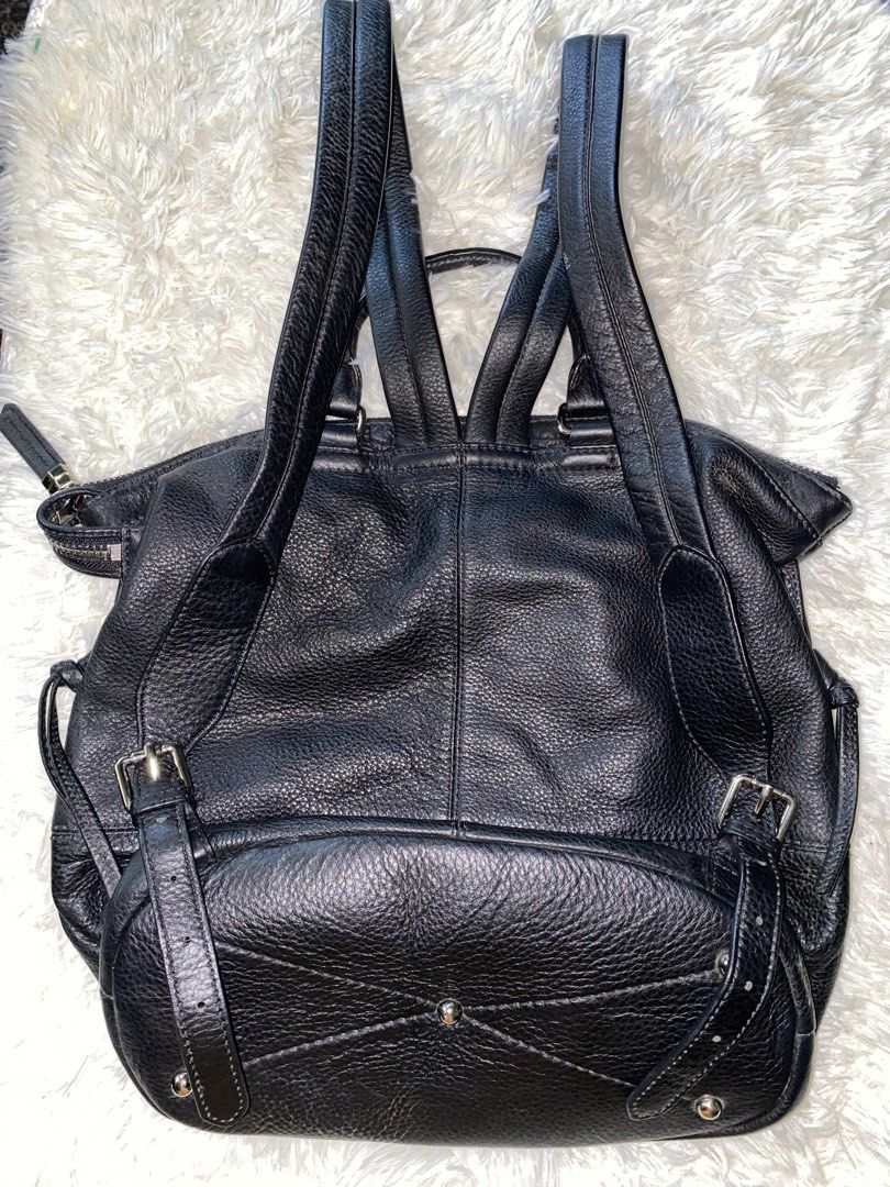 PATRICE BREAL Backpack- Black Leather (Category: Backpacks) located in Cabanatuan. Submitted by mixbrandeditems (Listing ID 1353247460, Image 3). Description: • Guaranteed Original, pre-loved. • Black Leather, in good condition (walng bakbak or rubs) • Size: 14x14x6 inches .