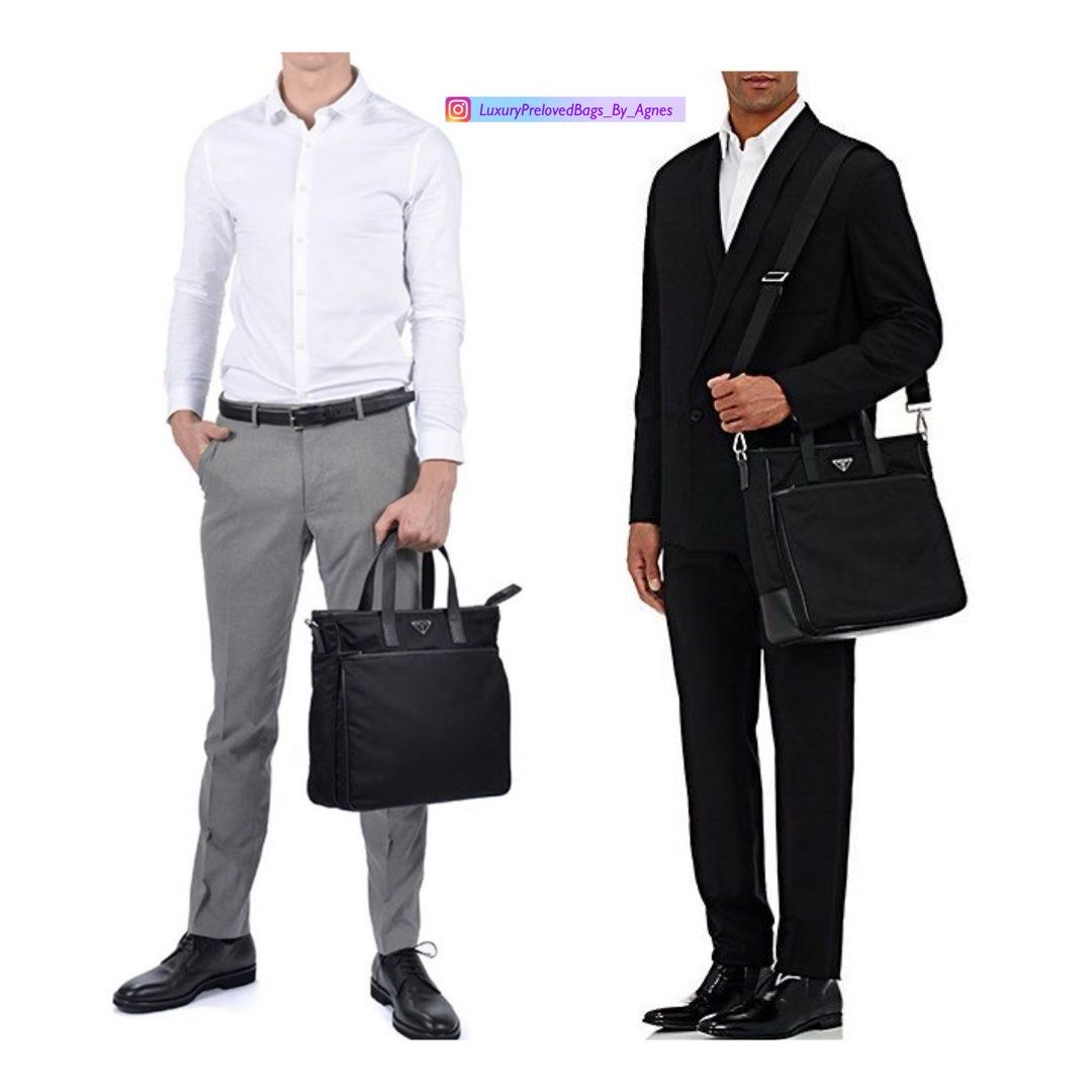 Prada laptop bag (Category: Luxury Bags & Wallets) located in Manila. Submitted by luxuryprelovedbagsby_by_agnes (Listing ID 1353339037, Image 3). Description: A P r A D @ classic, this tessuto nylon Re-edition handbag is perfect for everyday wear or travel. The spacious interior can fit all your necessities. It has a zip top closure to keep your belongings safe and secure as well as an interior slip pocket. On the exterior. The detachable crossb