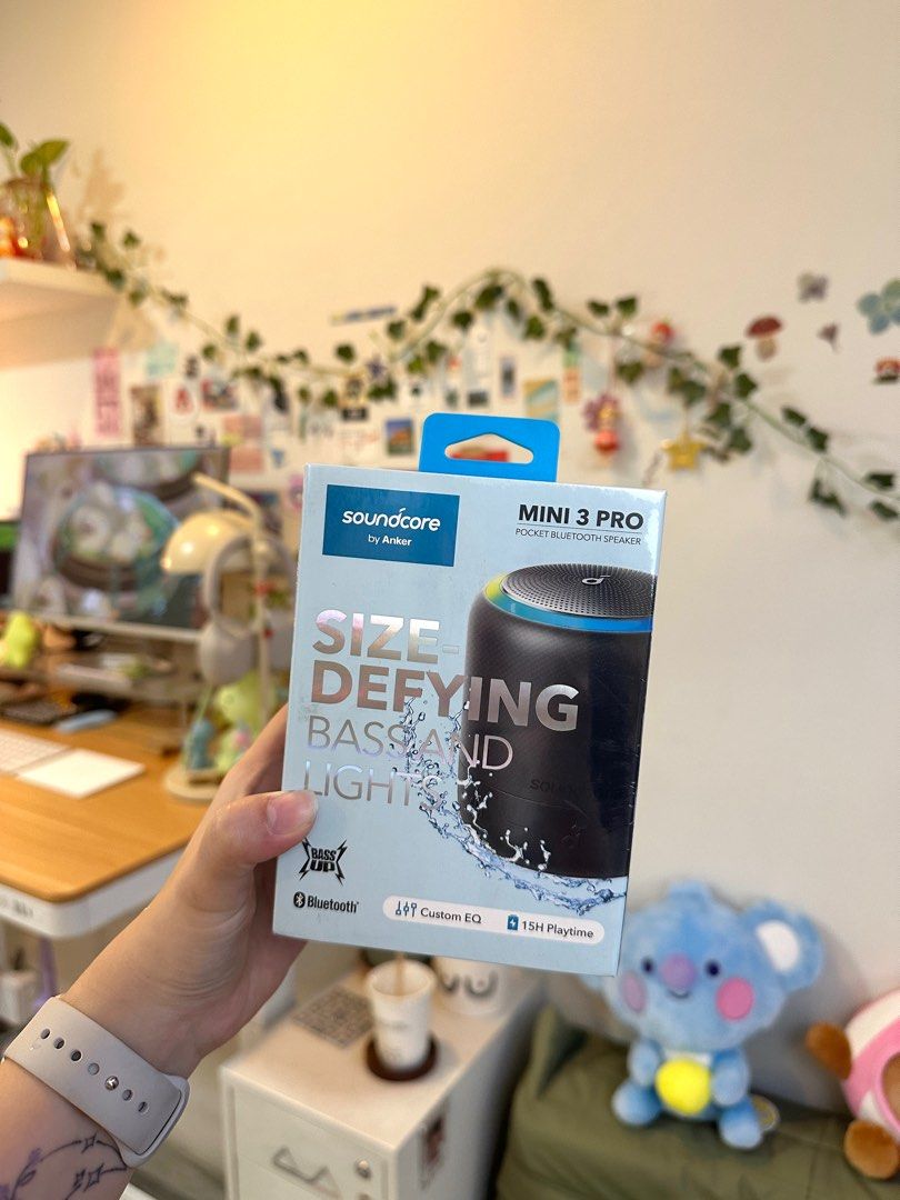 Soundcore by Anker Mini 3 Pro Portable Bluetooth Speaker (Category: Soundbars, Speakers & Amplifiers) located in Manila. Submitted by shopcoy (Listing ID 1353307242, Image 1). Description: Item: Soundcore by Anker Mini 3 Pro Portable Bluetooth Speaker Price: Php 2,000 (Retails at Php 2,895) Details: • BRAND NEW and still sealed • Just decluttering • See 2nd photo for product description.
