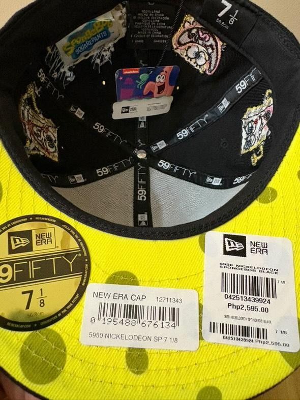 Spongebob X New Era ( Size 7⅛) (Category: Caps & Hats) located in Pasay City. Submitted by 1817vtg (Listing ID 1353291778, Image 3). Description: Rare Spongebob x New Era cap. Brand new deadstock collectors item. 100% wool..