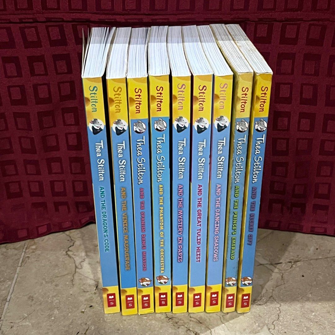 Thea Stilton books (9 sold as a set) (Category: Storybooks) located in Pasig City. Submitted by melaniesn (Listing ID 1353336984, Image 3). Description: Thea Stilton books (9 sold as a set) All like new except for Secret City and Prince’s Emerald in lightly used condition Payment methods: BPI/ GCash/ BDO only. Shipping via Grab/ Lalamove. SF to be paid by buyer .
