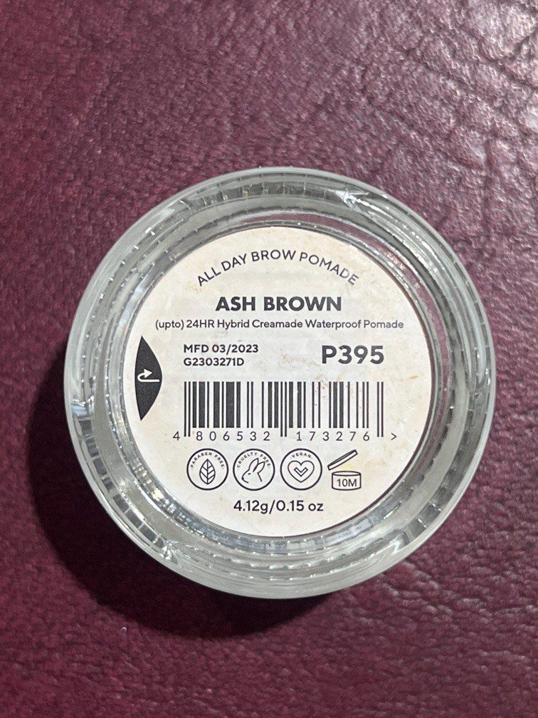 Vice all day brow pomade (ash brown) (Category: Makeup) located in Manila. Submitted by apreloved.co (Listing ID 1353381600, Image 2). Description: Shade: ash brown.