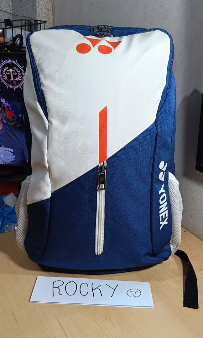 Yonex BP109U Badminton Backpack (25016) (Category: Backpacks) located in Manila. Submitted by rockymagna82486 (Listing ID 1353214339, Image 1). Description: Pre loved authentic Good condition 48x34x23cm Issues: discoloration Pass sa swap Verify all u want Can send videos Location Cubao qc.
