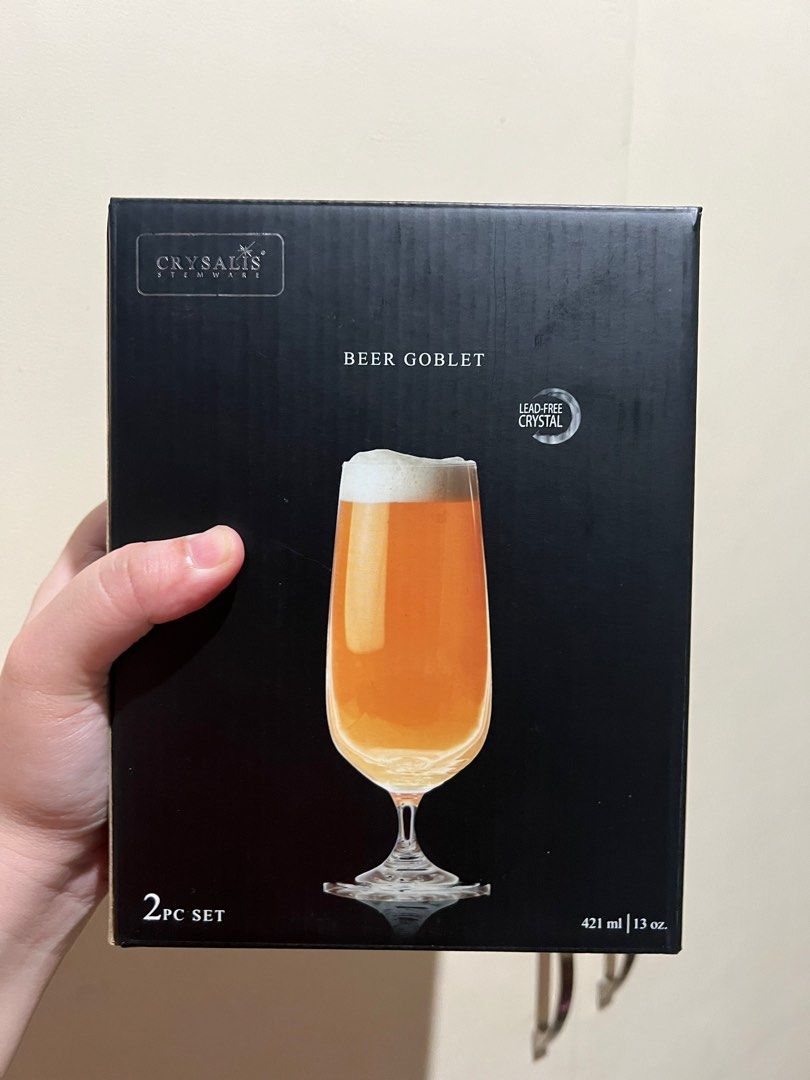 Beer Goblet - 2pcs (Category: Other Kitchenware & Tableware) located in Manila. Submitted by iambeloved_25 (Listing ID 1353453449, Image 1). Description: Crysalis Stemware 2 pcs Beer Goblet Lead-Free Crystal Never been used.