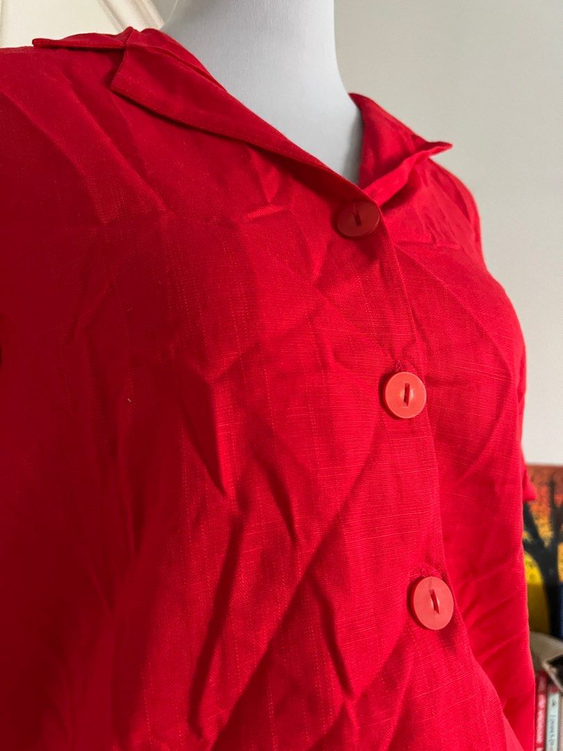 BKK Red Linen Coords (Category: Sets or Coordinates) located in Pasay City. Submitted by elleventh (Listing ID 1353480261, Image 3). Description: BKK Red Linen Coords - Brand new - Fits M - XL (Shorts Size = 28-40) - Got this in the orange app for ₱1250 Selling for only ₱1100 RFS: Decluttering + moving out Payment Options: GCash, Maya, and PNB Shipping Options: Gogo Express and Lalamove (SF will be shouldered by the buyer; NO MEETUPS) 📍Pasay Cit