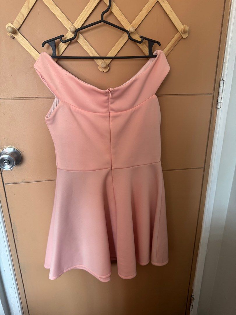 Blush Pink Off-shoulder Dress (Category: Dresses) located in Muntinlupa City. Submitted by annemndza (Listing ID 1353551623, Image 2). Description: .