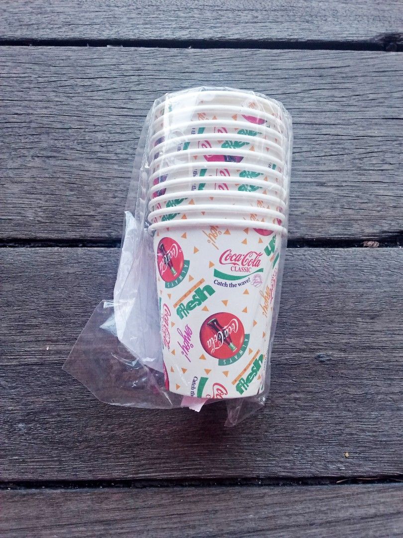 Coca-Cola Coke Paper Cups., Hobbies & Toys, Collectibles & Memorabilia ...
