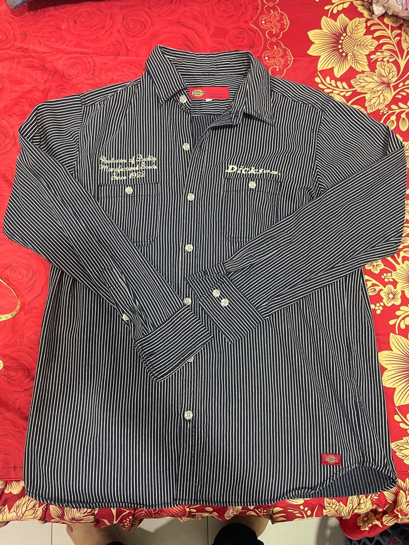 Dickies Men Hickory Work Shirt Eucalyptus