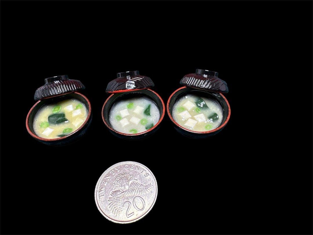 Handmade Miniature Miso Soup, Japanese soup, Clay, resin, 1 bowl (Category: Handmade Craft) located in Singapore. Submitted by mini.collectibles.1 (Listing ID 1353463394, Image 3). Description: Handmade Miniature Miso Soup, Japanese soup, Clay, resin, 1 bowl All are handmade. Size may varies. May have finger pressing stains. Made from clay, resin. Miniature Showcase Display Store at the address below: Blk 2019 Bukit Batok St 23 (Industrial Park A