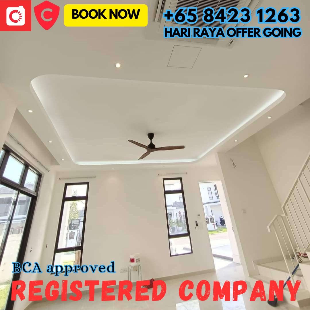 Hari raya booking time/ False ceiling/ L-box/ lbox/ cove light/ fan installation/ light installation/ ceiling renovation/ double ceiling62863075657858112