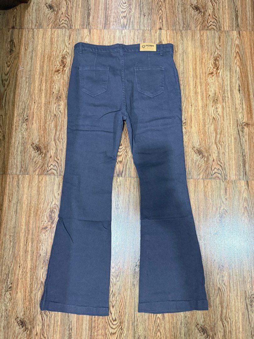 High Waist Flared Pants Denim Jeans (Category: Jeans) located in Cainta. Submitted by selltimentalshop (Listing ID 1353586770, Image 3). Description: Size 30 No issue Color Dark Gray/Black Stretchable .