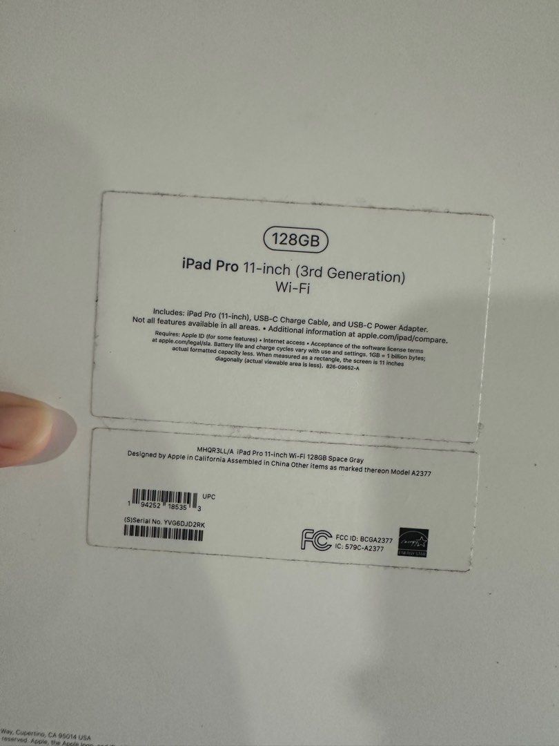 Ipad Pro 11-inch (3rd Gen) wifi Space Gray (Category: iPad) located in Mandaluyong City. Submitted by Begot (Listing ID 1353469104, Image 2). Description: Good as brand new Bought it last year (used less than 5x) No scratches or dents Rfs: Extra.