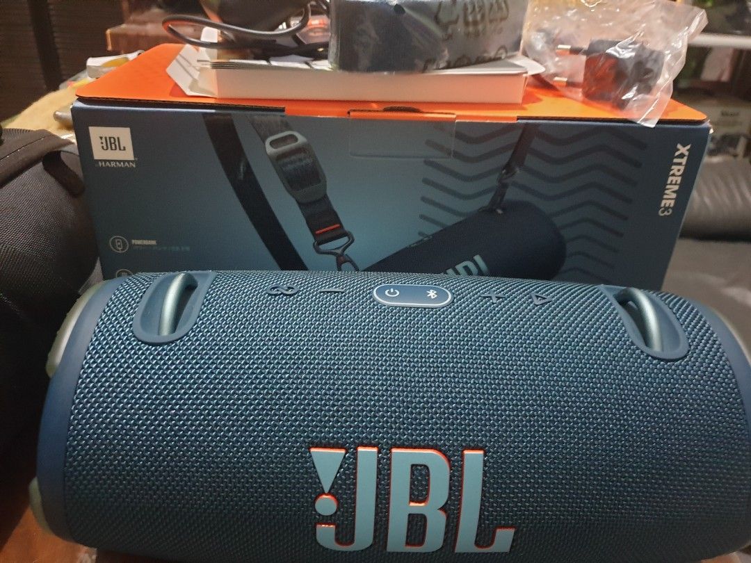 Jbl xtreme 3 (Category: Portable Music Players) located in Dasmarinas. Submitted by mysticfalcon.b6bfec (Listing ID 1353521413, Image 2). Description: good as new complete package including protective bag won on a raffle last dec 2024 sale or swap.