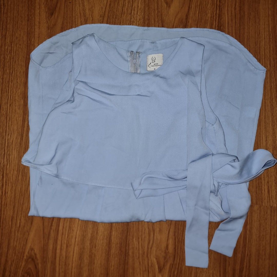 Light blue Breastfeeding Dress (Category: Maternity wear) located in Manila. Submitted by fashiondera. (Listing ID 1353421484, Image 1). Description: nasuot lang po nung binyag size: medium brand: great expectation light blue nabili po sa trinoma *last pic when worn.