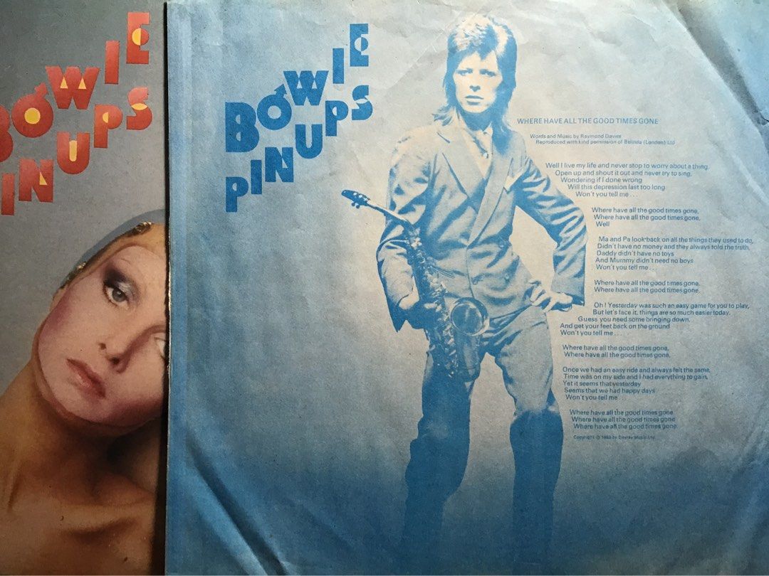 LP David Bowie - Pin Ups OOP USA VINYL RECORD Anubis Piring Hitam ...