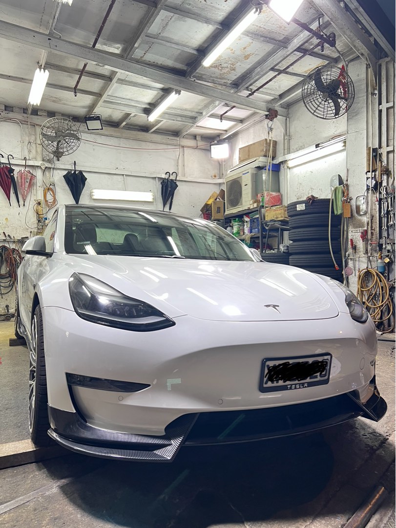 Model 3 Model Y 上門安裝 包圍 側裙 前唇 尾擾流 尾翼 model3 modely, 汽車配件, 改裝、內外零件 ...