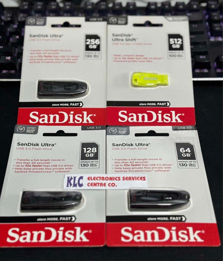 ORIGINAL SANDISK ULTRA USB 3.0 FLASH DRIVE (Category: Hard Disks & Thumbdrives) located in Makati City. Submitted by jc.cuerdo (Listing ID 1353584822, Image 2). Description: 👉ORIGINAL SANDISK ULTRA USB 3.0 FLASH DRIVE ➡️AVAILABLE: 16gb 130 mb/s read 32gb 130 mb/s read 64gb 130 mb/s read 128gb 130 mb/s read 256gb 130 mb/s read 512gb 3.2 gen 1 100 mb/s read ➡️SPECIFICATIONS: Transfer full-length movie in less than 40 seconds. Transfer files up to 