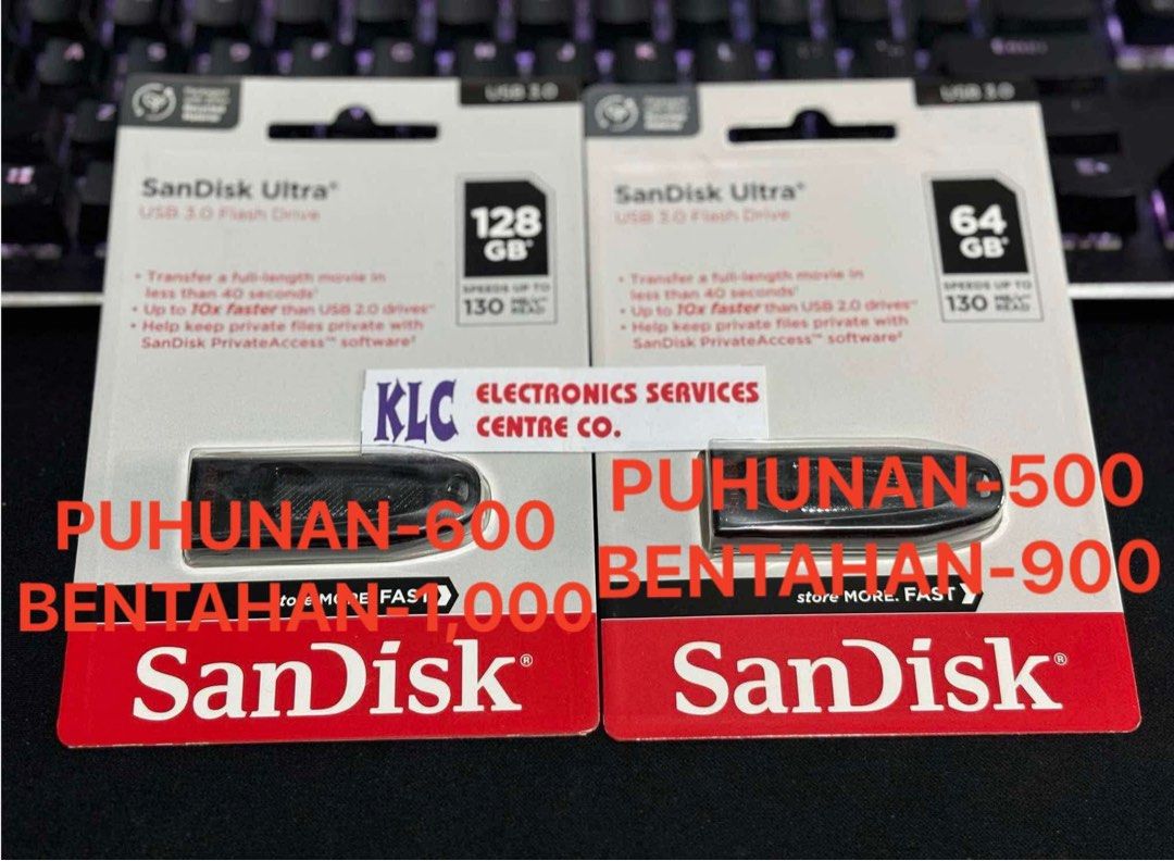 ORIGINAL SANDISK ULTRA USB 3.0 FLASH DRIVE (Category: Hard Disks & Thumbdrives) located in Makati City. Submitted by jc.cuerdo (Listing ID 1353584822, Image 3). Description: 👉ORIGINAL SANDISK ULTRA USB 3.0 FLASH DRIVE ➡️AVAILABLE: 16gb 130 mb/s read 32gb 130 mb/s read 64gb 130 mb/s read 128gb 130 mb/s read 256gb 130 mb/s read 512gb 3.2 gen 1 100 mb/s read ➡️SPECIFICATIONS: Transfer full-length movie in less than 40 seconds. Transfer files up to 
