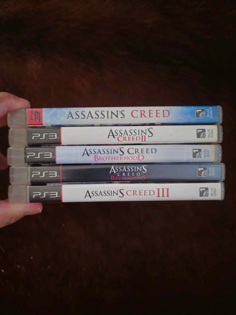 PS3 Assasin’s Creed Games (Category: PlayStation) located in Paranaque City. Submitted by refuerzomarc (Listing ID 1353415922, Image 2). Description: For Sale! Games -Assassin’s Creed -Assassin’s Creed II -Assassin’s Creed Brotherhood -Assassin’s Creed Revelations -Assassin’s Creed III 350 pesos each or 1,500 pesos TAKE ALL Meetup or Lalamove.