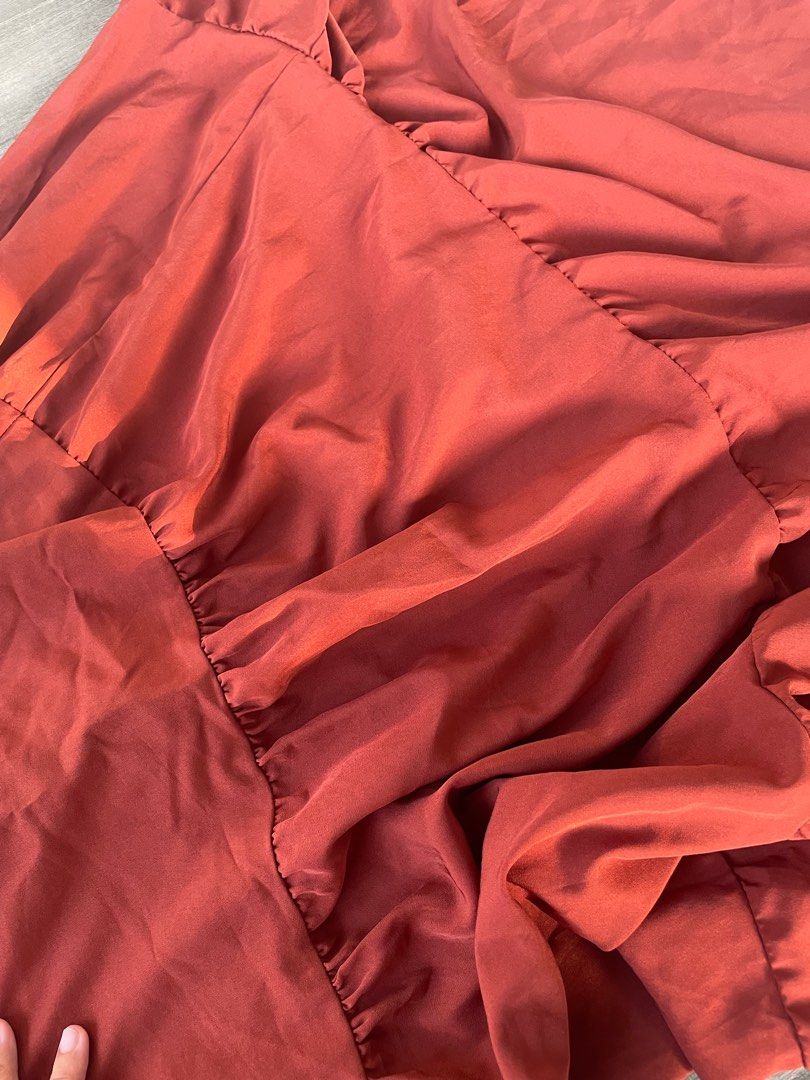Rust Orange 3 Tier Bustier/Corset Type Maxi Dress (Category: Dresses) located in Batangas. Submitted by p.dmnl (Listing ID 1353498328, Image 2). Description: - worn once in singapore - no flaws - when worn photo on last 3 slides (on 5’1, size XS, w heels) - fits XS-S .