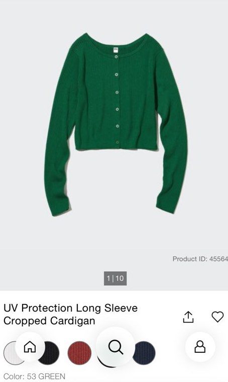 Uniqlo UV Cropped Cardigan (Category: Longsleeves) located in Bacoor. Submitted by nochugc (Listing ID 1353440347, Image 1). Description: .