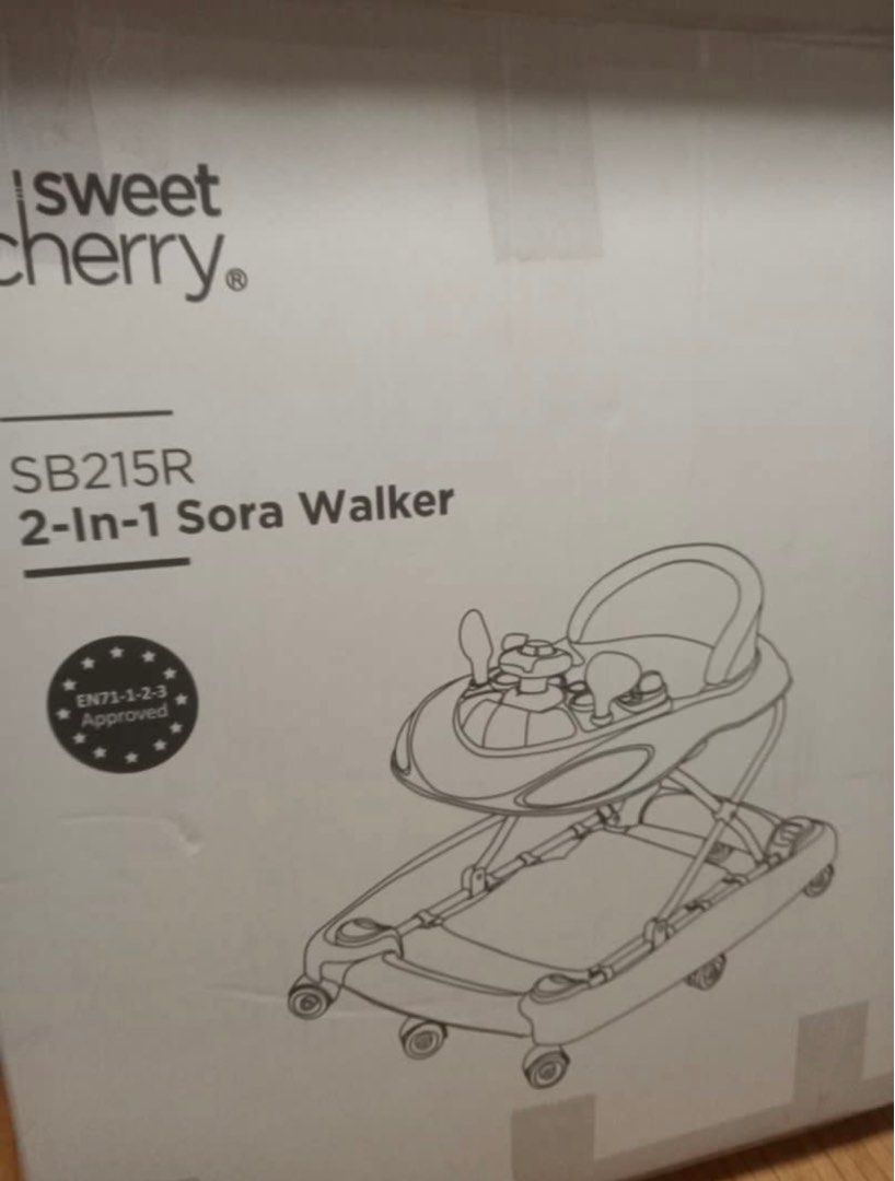 Walker (Category: Infant Playtime) located in Shah Alam. Submitted by baci9210 (Listing ID 1350724313, Image 3). Description: Sweetcherry 2 in 1 baby walker (SB215R) Lightly use 9/10.