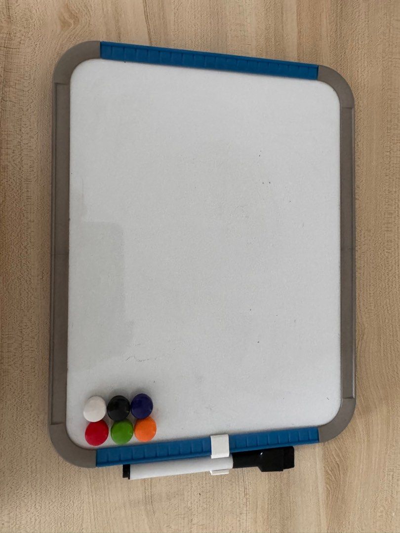 white board w/ whiteboard magnet mini (Category: Stationery & School Supplies) located in Manila. Submitted by decluterthings888 (Listing ID 1353483632, Image 2). Description: size : estimate short bond paper.