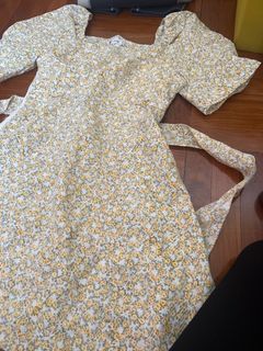 黃白小花連身褲64244116354563110