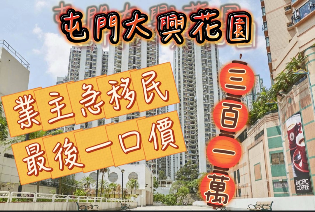 🥇業主移民走貨【屯門傳統屋苑大興花園】64078096291713110