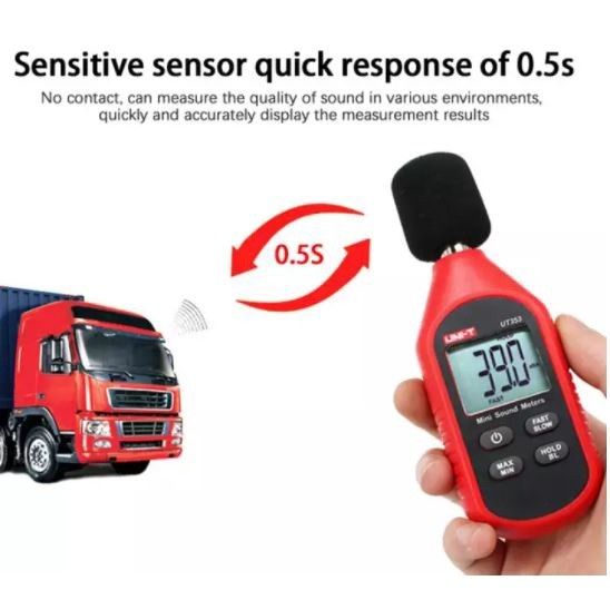 Digital Sound Level Noise Meter LCD Display UNI-T UT353 Decibel ...