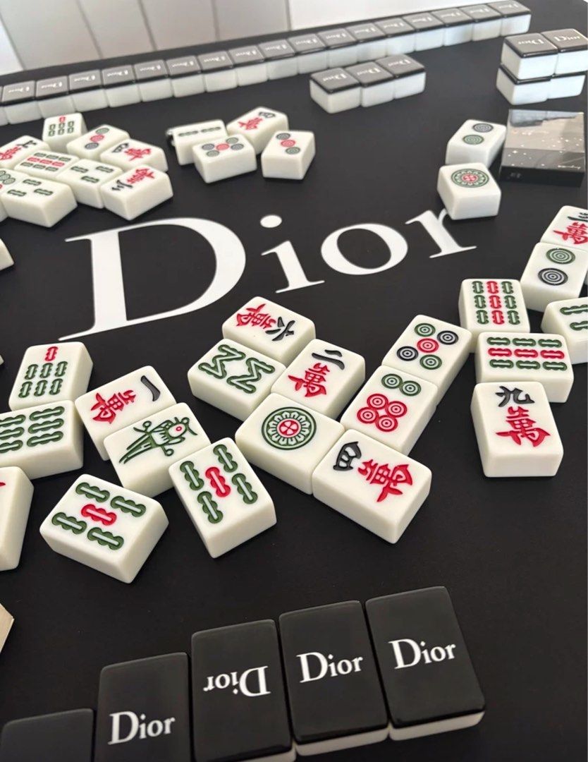 Dior / Chanel Majong Set with Brief Case w/chips,dice&mat, Hobbies & Toys,  Toys & Games on Carousell