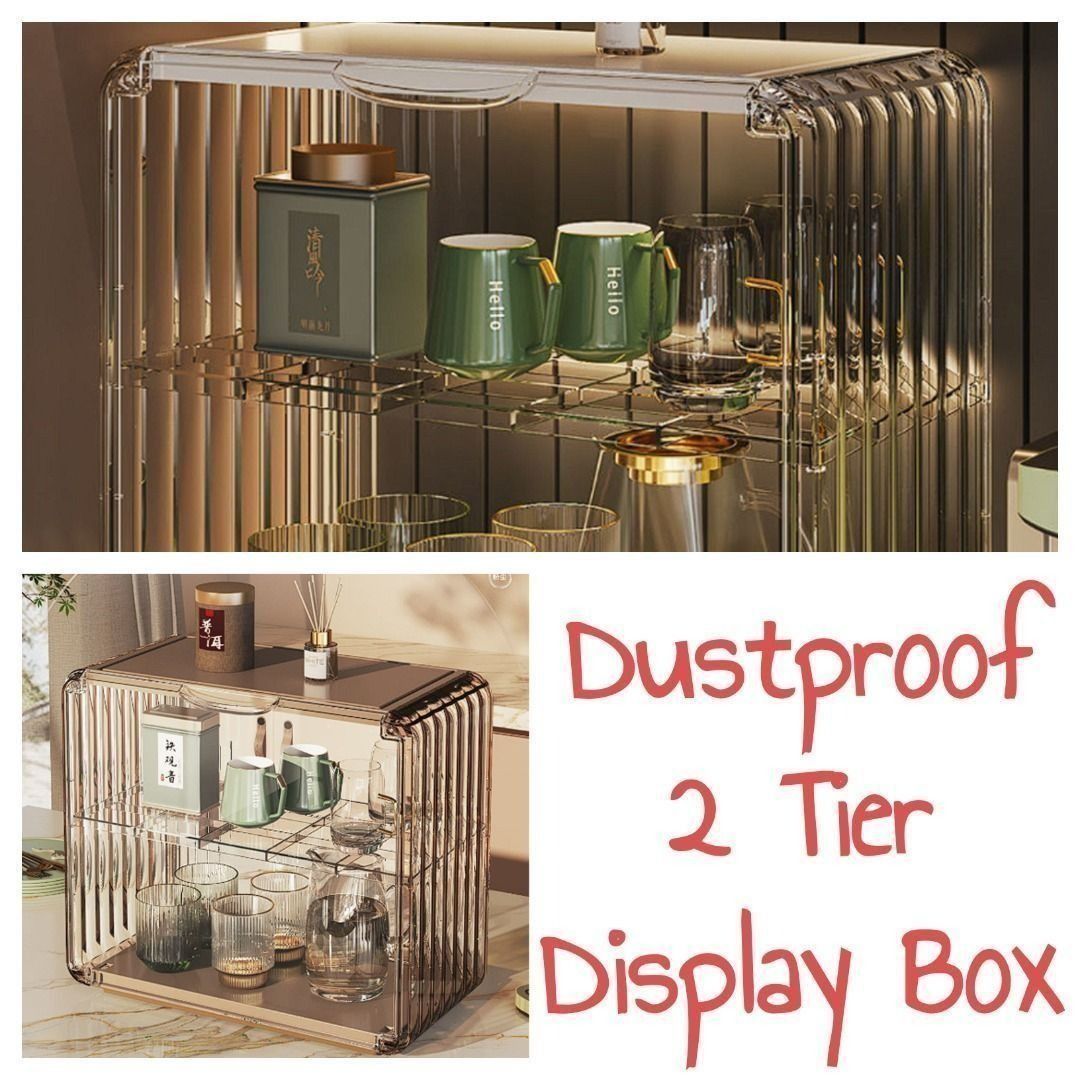 Dustproof 2 tier display box, Furniture & Home Living, Furniture ...