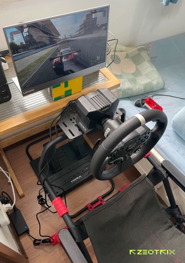 Foldable Sim Racing Cockpit Seat – For Logitech G29, G923, G920, MOZA ...