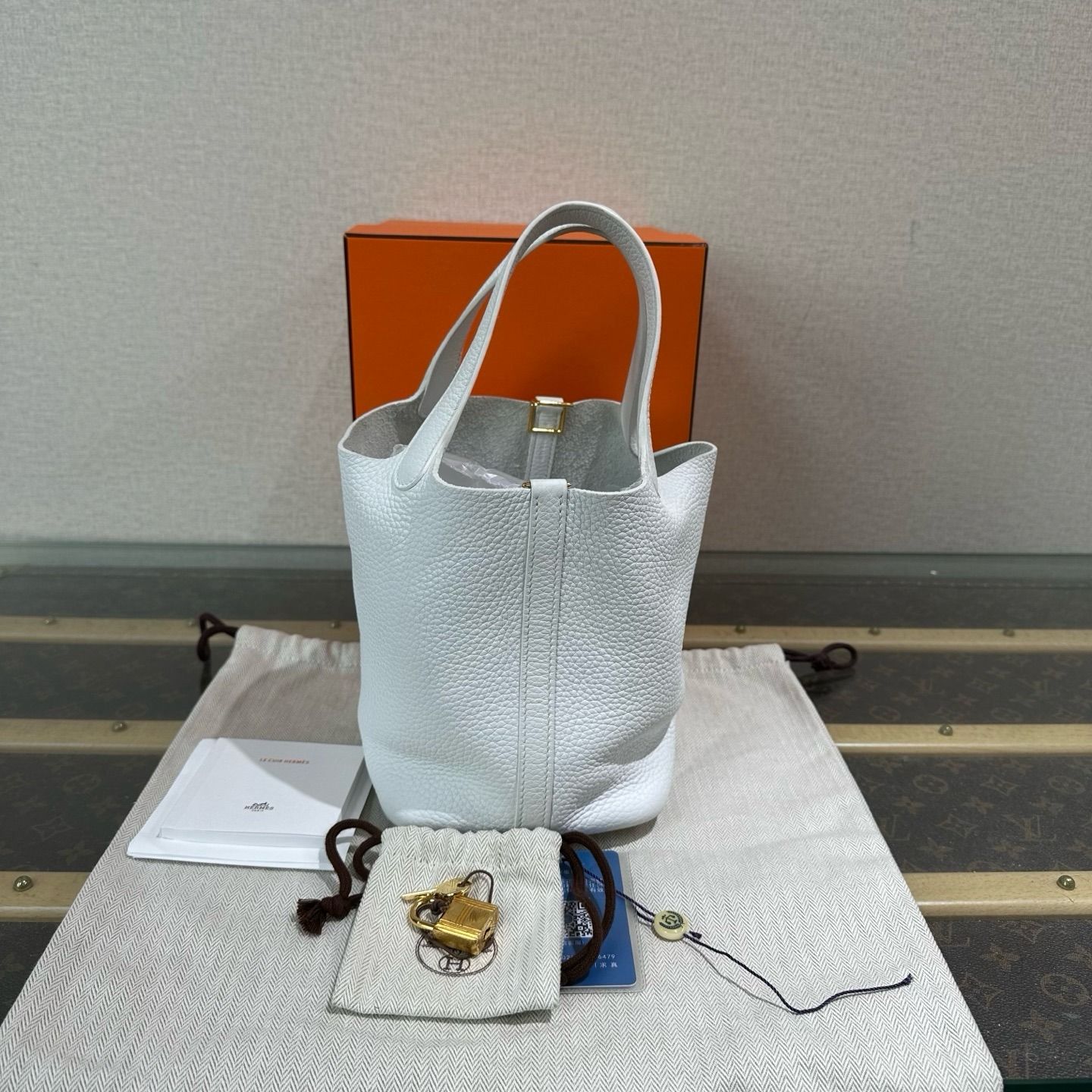 Hermes Picotin Lock 18 in White GHW, Luxury, Bags & Wallets on Carousell