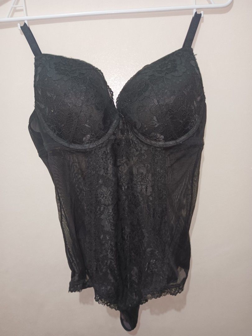 H&M - Lingerie Nightwear (Category: Undergarments & Loungewear) located in San Pedro. Submitted by airemse_closet (Listing ID 1353748318, Image 1). Description: 🤝🏽 NEGOTIABLE🤝🏽 Size: 42D ✓100% Authentic - push-up - lace bodysuit - with under wire - not a detachable strap - snap button -used once MOP: GCASH & MAYA (payment first policy) RF/HF: ₱30.00 (1-day).