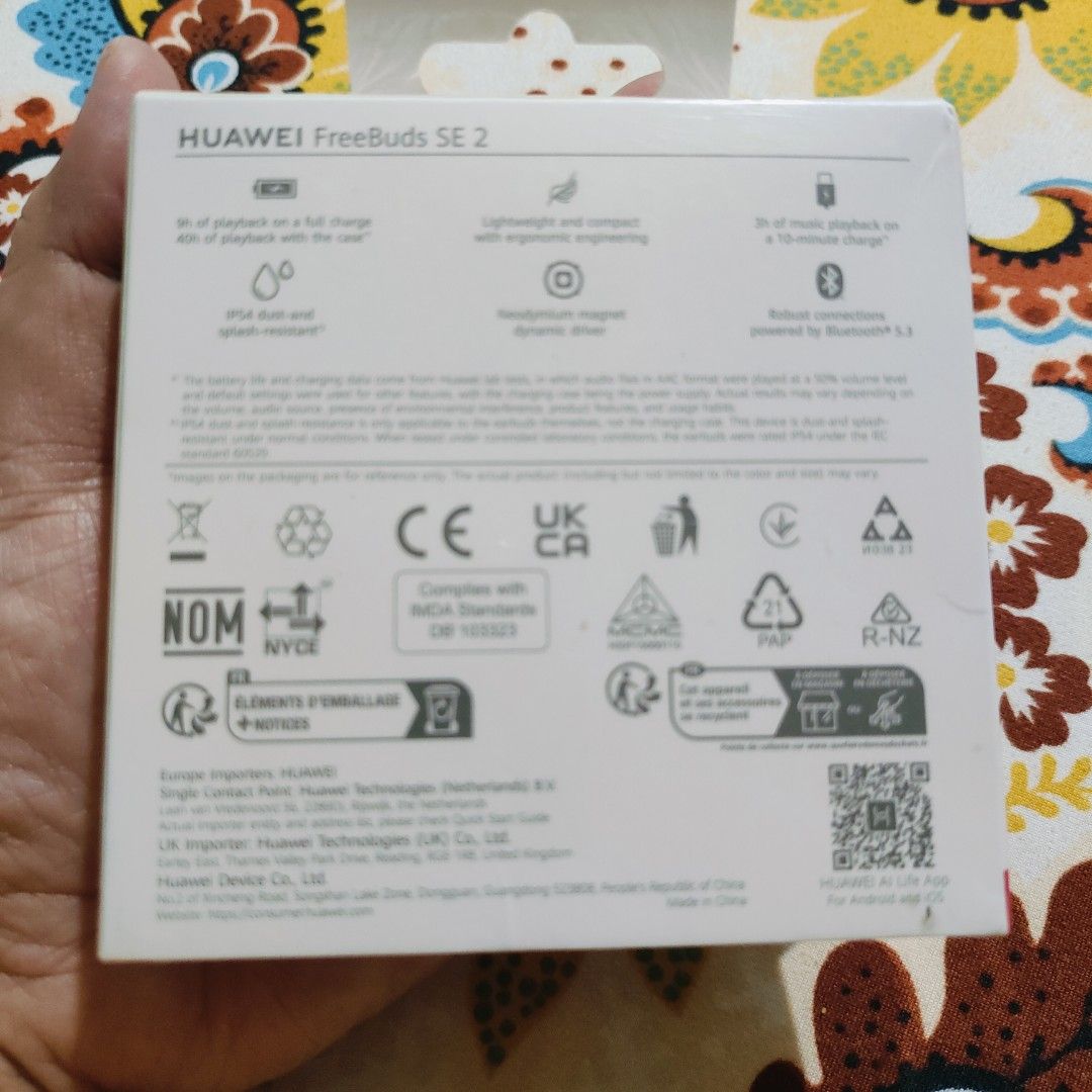 Huawei freebuds SE 2 ( original) (Category: Earphones) located in Manila. Submitted by imperialfeline (Listing ID 1353776601, Image 2). Description: matagal malowbat w/ noise cancellation sealed brandew.