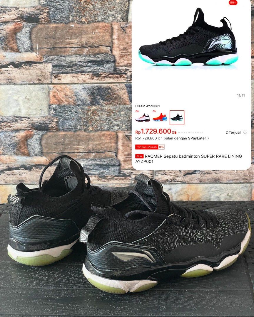 Li-ning Super rare AYZP001, Sonic Boom 2, Olah Raga, Perlengkapan ...