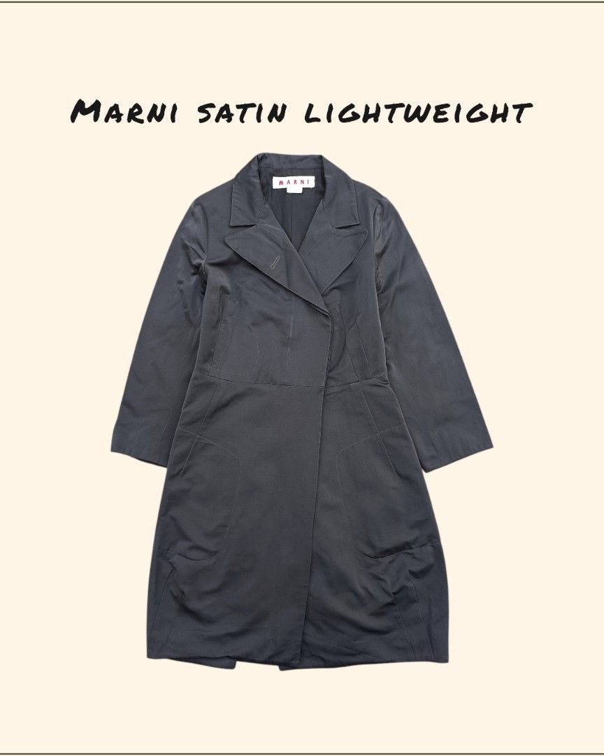 Marni Satin Lightweight Coat. (Category: Luxury Apparel) located in Urdaneta. Submitted by brokensupply.ph (Listing ID 1353709798, Image 1). Description: Marni Satin Lightweight Coat fits medium - large.
