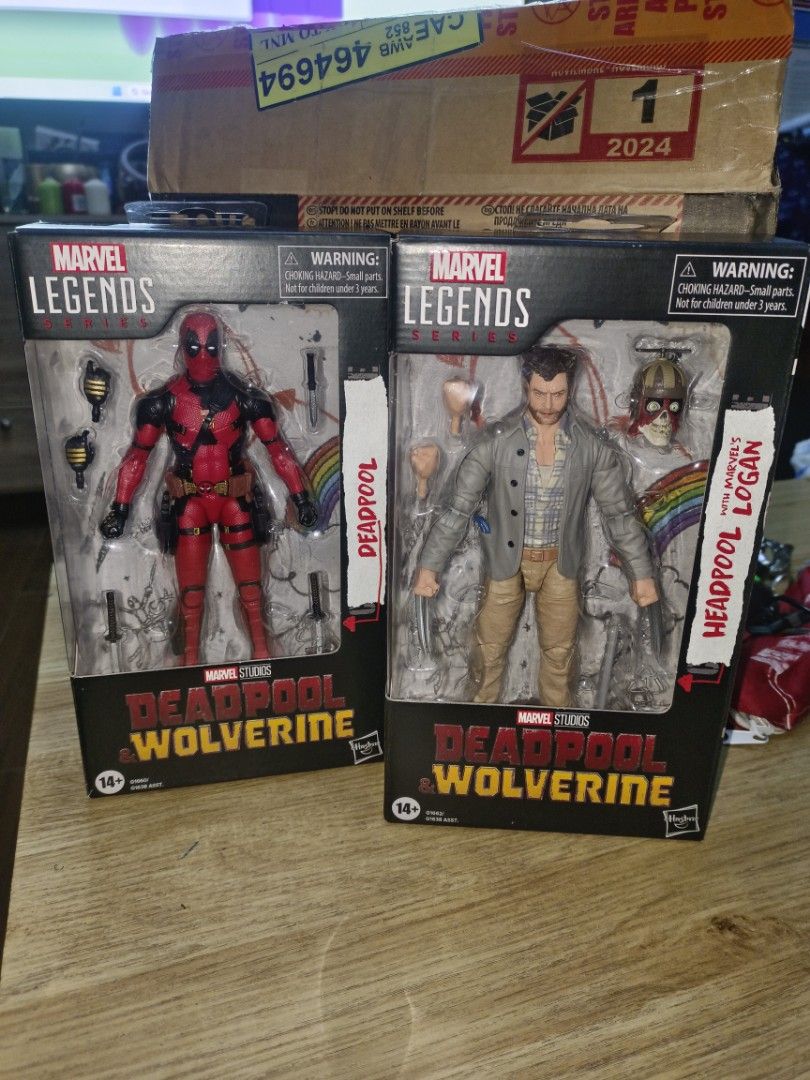 Marvel Legends DeadPool and Wolverine Set Deadpool, & Head pool(&Logan) (Category: Figurines & Statues) located in Manila. Submitted by lurenzrroq86278 (Listing ID 1353629164, Image 2). Description: *Marvel Legends DeadPool and Wolverine Set Deadpool, & Head pool(&Logan no claws) Brand New & Sealed P2,200 Nego (or the current price above) --------------- *Marvel Legends DeadPool and Wolverine Marvel Legends DeadPool Sealed Brand New P2,000 Nego *