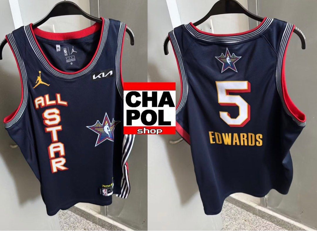 NBA 2025 all star jersey anthony edwards (Category: Activewear) located in Pasig City. Submitted by cha22pol (Listing ID 1353736317, Image 1). Description: available now for pre order 2025 NBA all star jerseys *all players available *available sizes - extra small to 2xl *7-10 days eta *drifit technology fabric *heat pressed graphics *nba store quality (not divisoria or greenhills quality) pm me if interested 👌🏼.