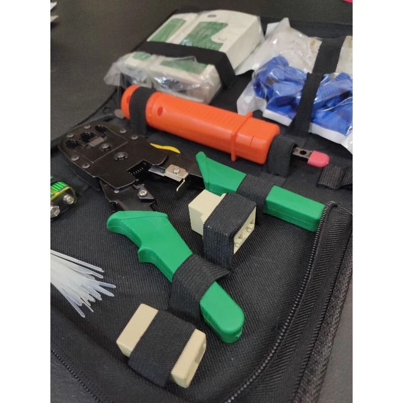 Network Tool Kit (Category: Office & Business Technology) located in Manila. Submitted by sdfsolutions (Listing ID 1353758812, Image 2). Description: - Kit package contents: *(1pc)Cable Tester *(1pc) Crimper *(20pcs)Tie wraps *(1pc)Wire stripper *(18pcs)RJ45 *(18pcs)RJ45 Boots *(1pc)Cable Fault Finder *(1pc) 1 to 2 connector Adapter *(1pc) rj45 connector adapter Tags: Network tool kit kit tool kit .
