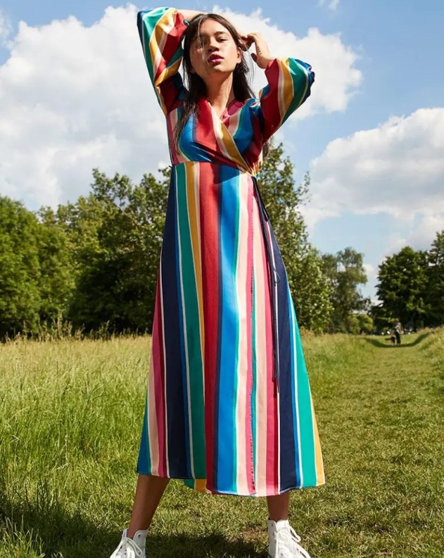 long sleeve and long length dresses Long Wedding-Guest Dress with Long Sleeves main image 1