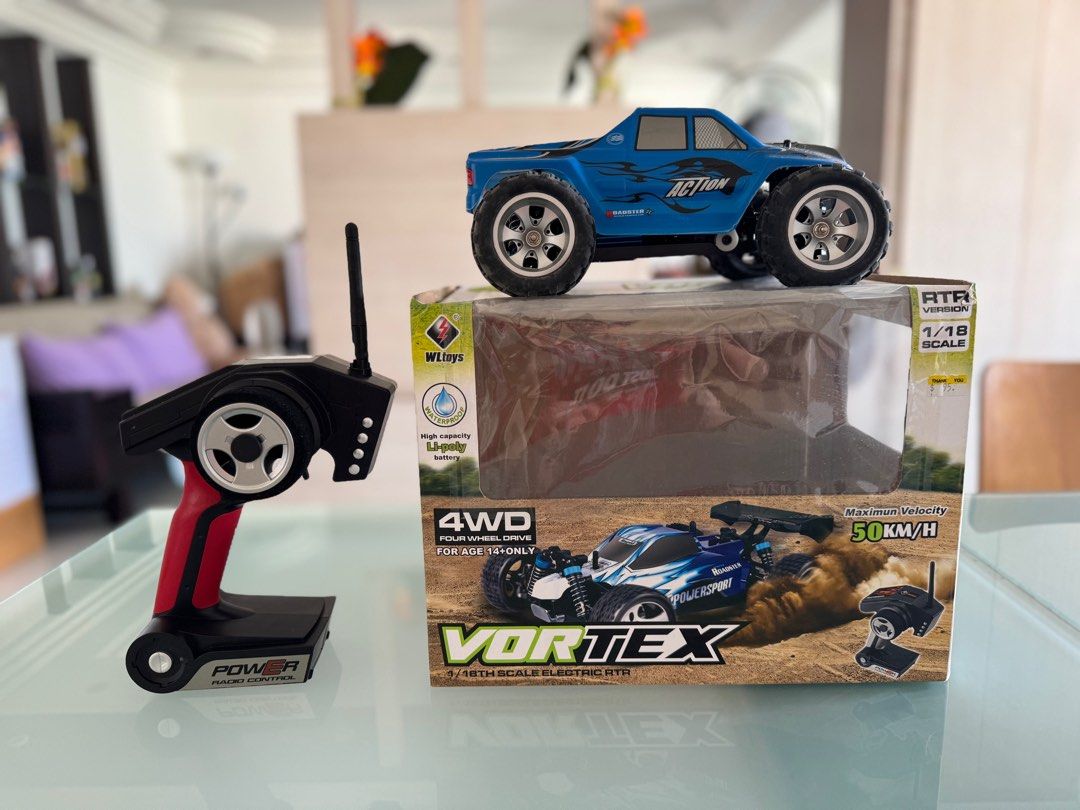Remote control 4WD Vortex Monster Truck (1/18), Hobbies & Toys, Toys ...