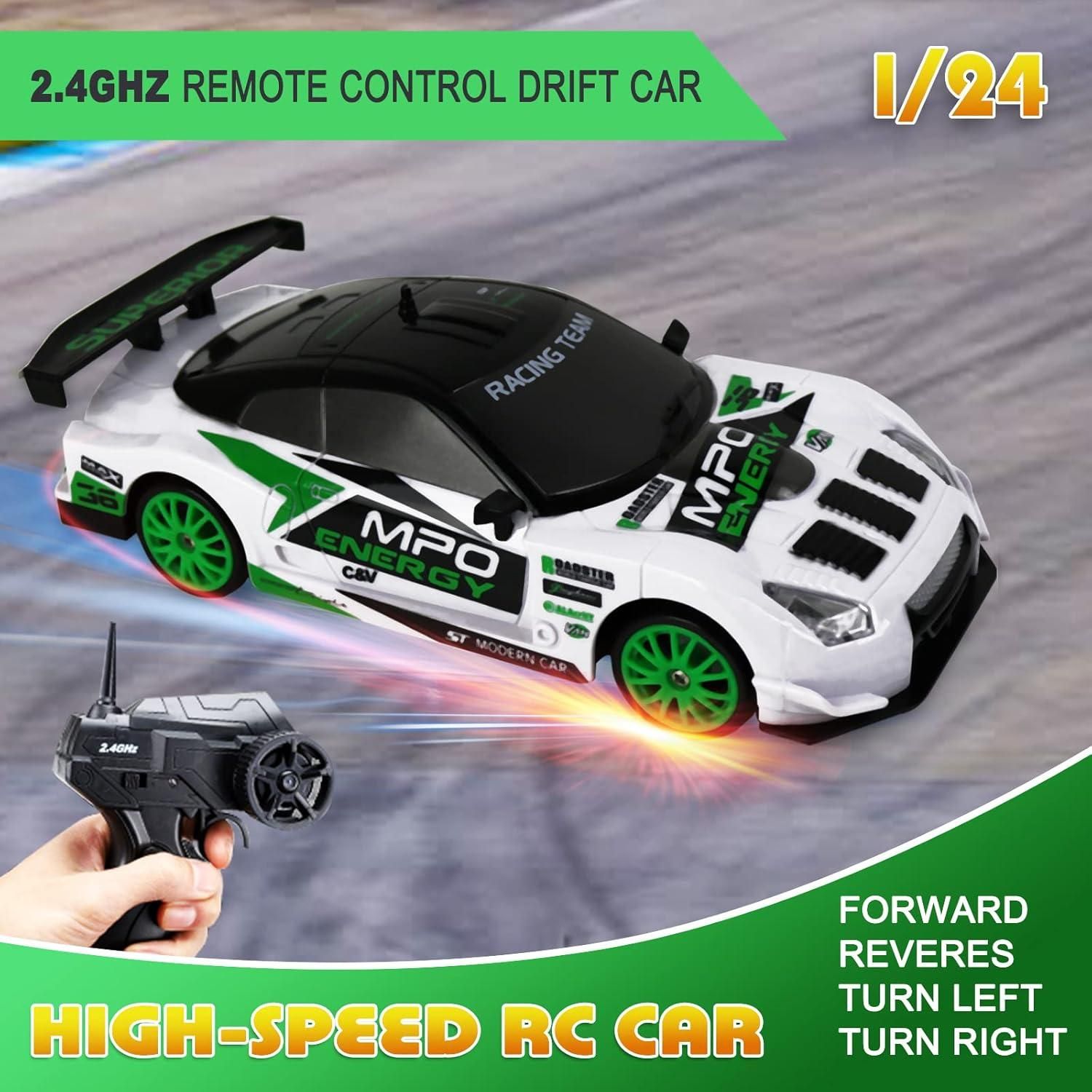 Remote Control Car RC Drift Car 2.4GHz 1:24 Scale 4WD 15KM/H High Speed ...