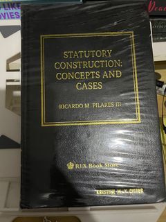 Ricardo Pilares Statutory Construction 2019