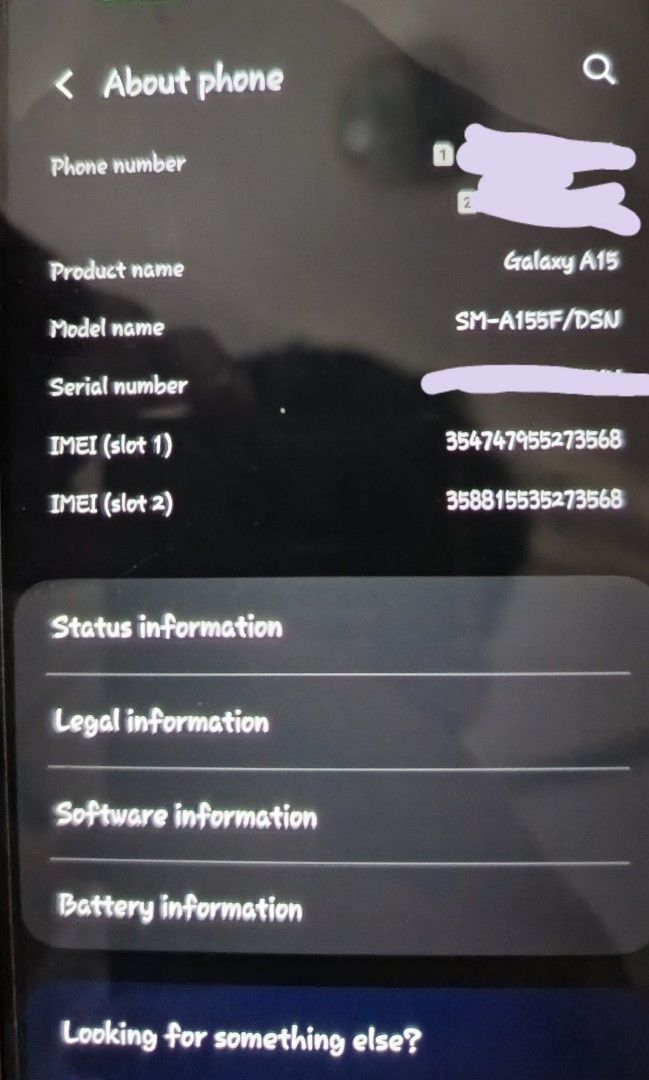 Samsung A15 4G (Category: Samsung) located in Quezon City. Submitted by k.carijutan012 (Listing ID 1353645901, Image 1). Description: 4G RAM 128GB ROM 3months palang po nagagamit bagong bago po.