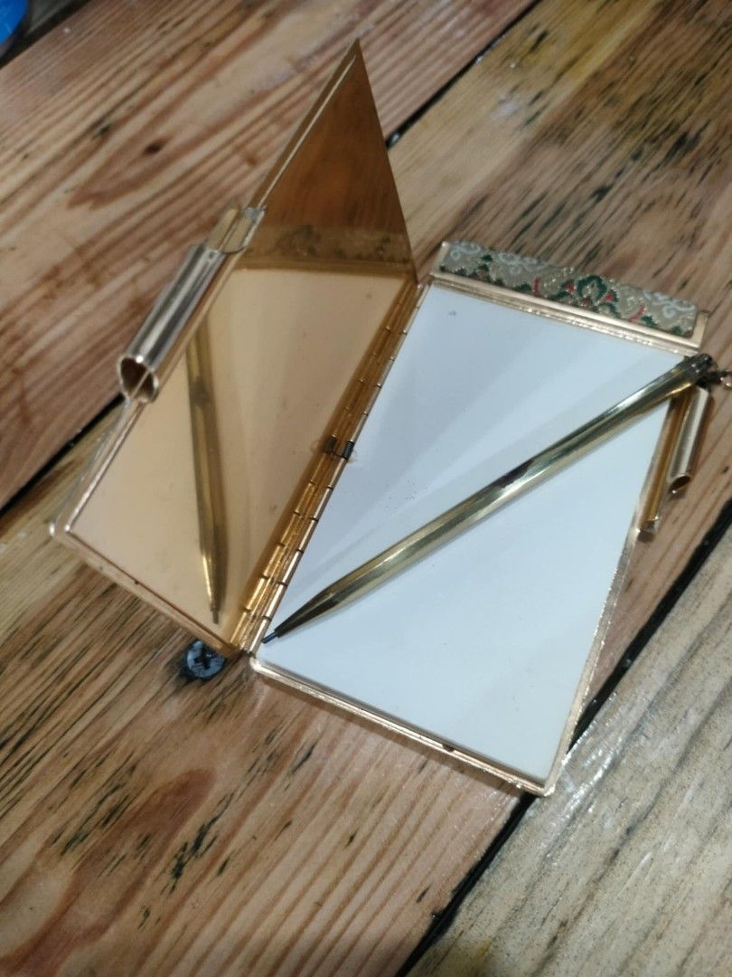 Vintage Note pad with brass pencil Php700. (Category: Stationery & School Supplies) located in Taytay. Submitted by abeatrice77985 (Listing ID 1353702489, Image 2). Description: Vintage Note pad with brass pencil Php700.